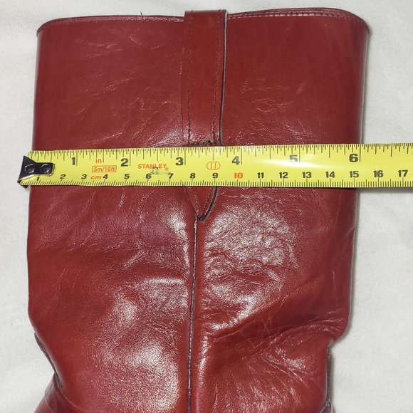 Miss Capezio Pull On Equestrian Style Boots Size 7 Gold Harness Detail Red Brown - Picture 5 of 15